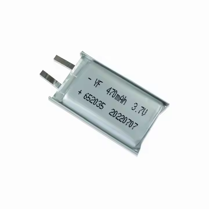 470mAh 3.7V Li‑Poly Battery for Pedometer, Badge, Massager & Glucose Meter